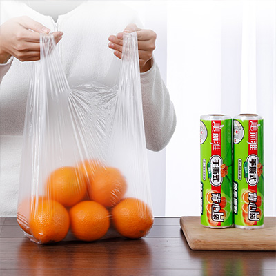 手撕式背心式连卷保鲜袋大号
