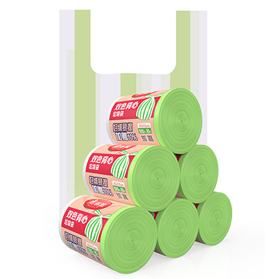 双色背心垃圾袋加赠装